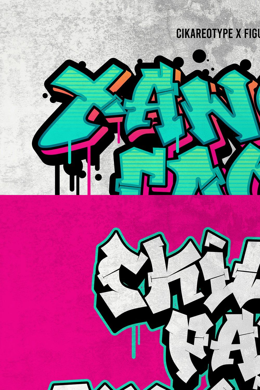 Xandercode - Awesome Graffiti Font pinterest preview image.