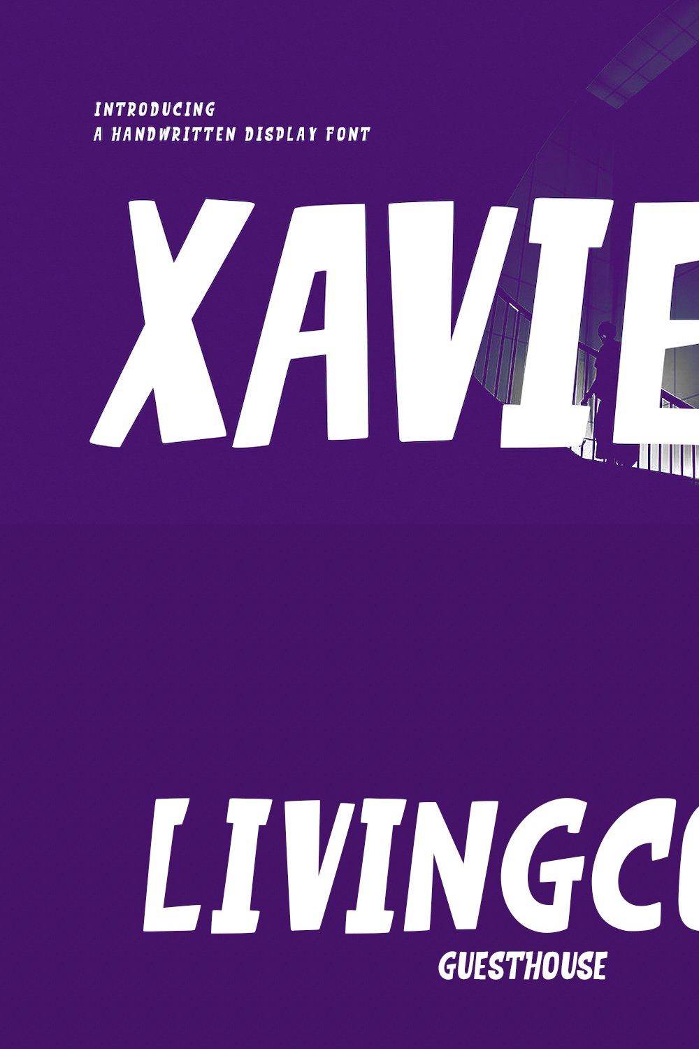 Xavier Handwritten Display Font pinterest preview image.