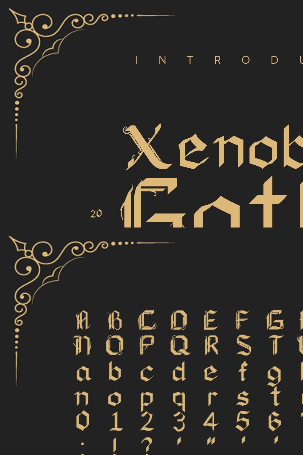 Xenoblock Gothic Typeface pinterest preview image.