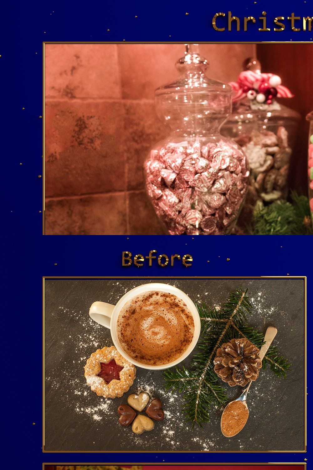 XMAS - Christmas Food Lr Presets pinterest preview image.