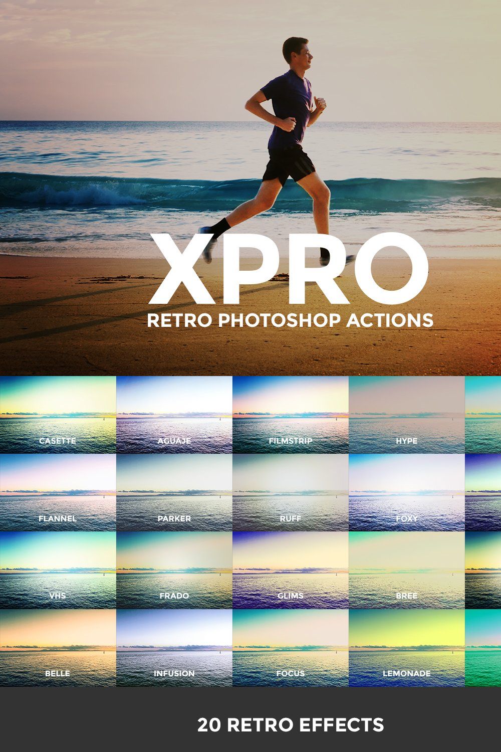 XPro - 20 Cross Processing Actions pinterest preview image.