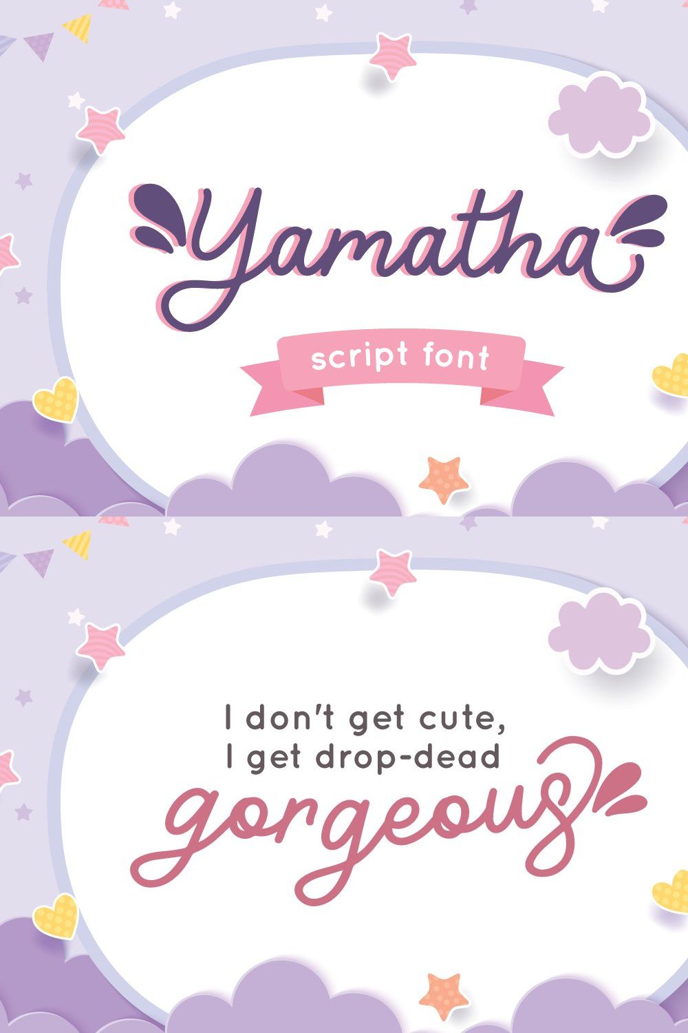 Yamatha - Script Font pinterest preview image.