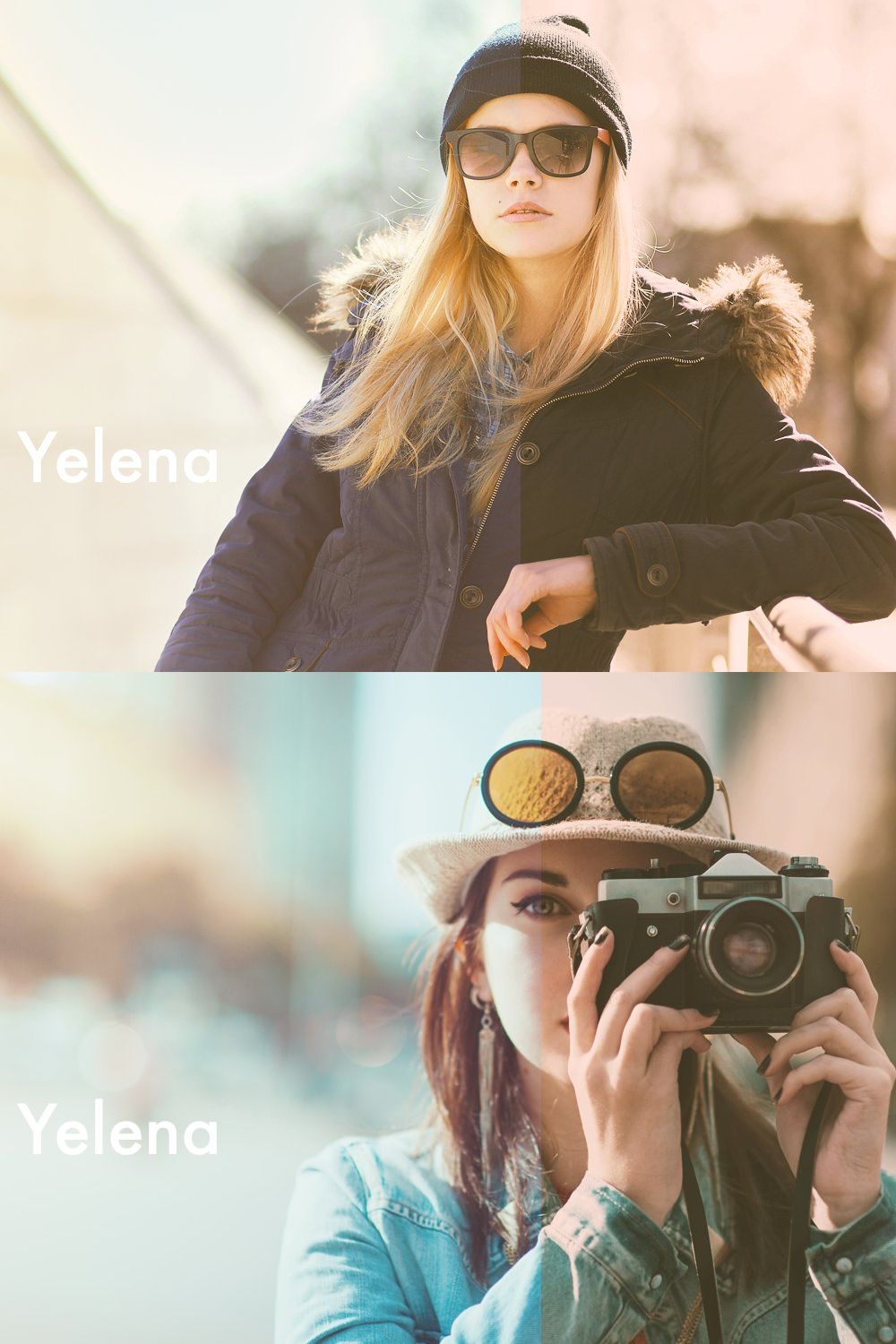 Yelena - Photoshop Action pinterest preview image.
