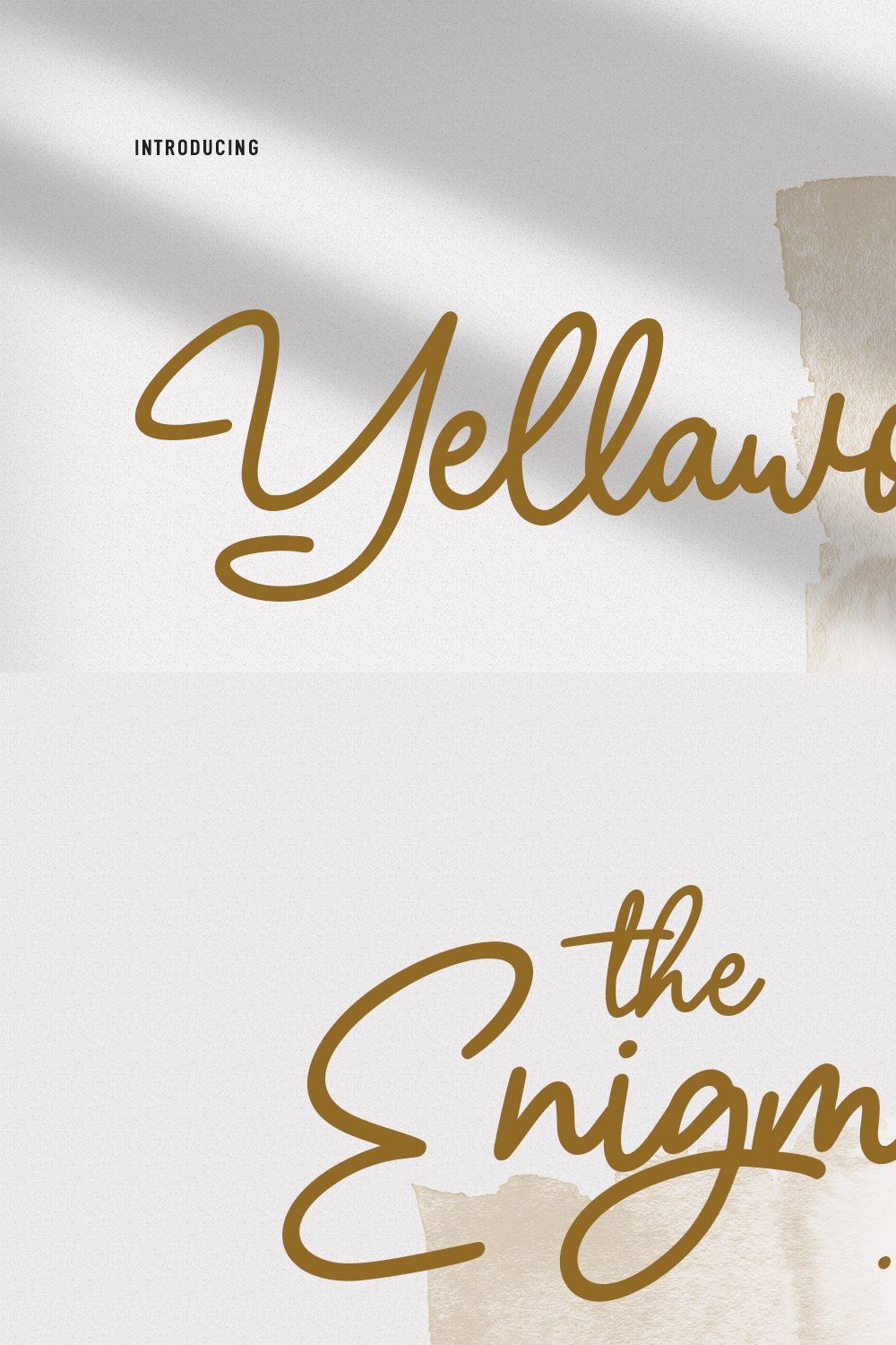 Yellawolfs Monoline Script Font pinterest preview image.