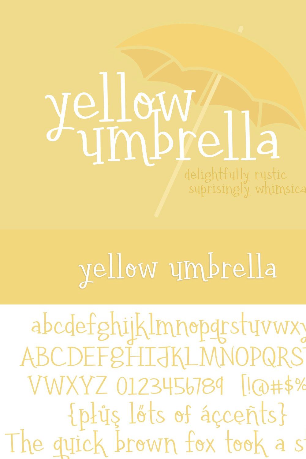 Yellow Umbrella pinterest preview image.