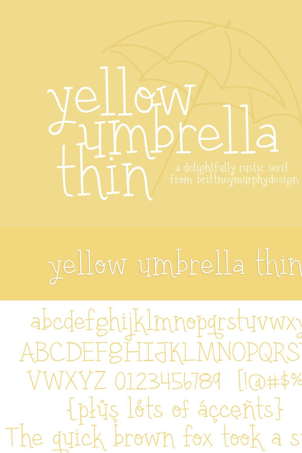 Yellow Umbrella Thin pinterest preview image.