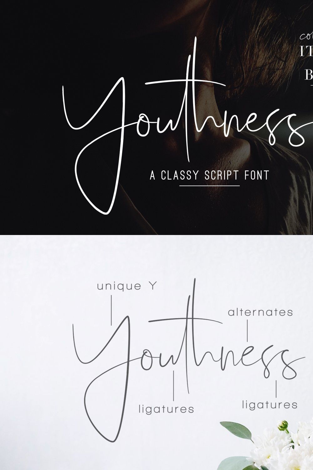 Youthness - A Classy Script pinterest preview image.