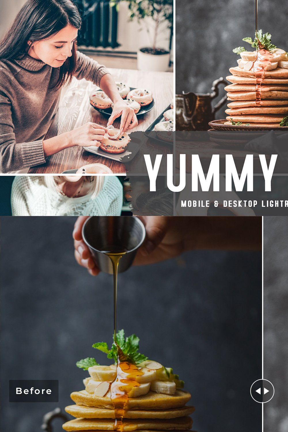 Yummy Food Pro Lightroom Presets pinterest preview image.