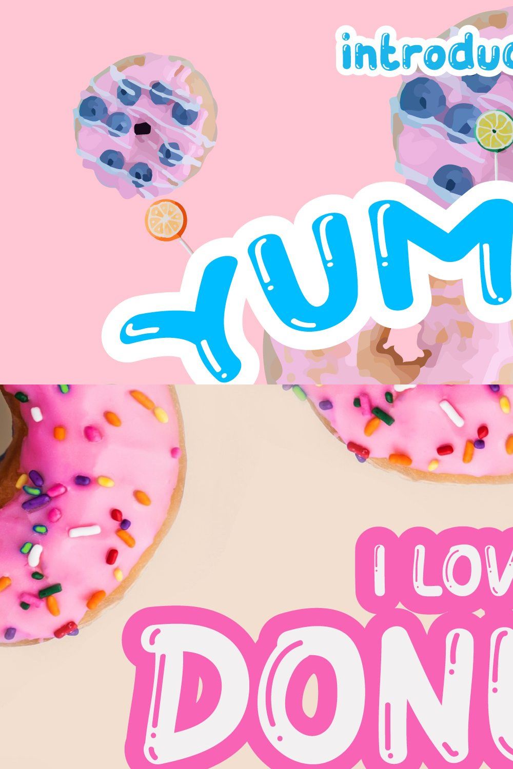 Yummy - Handwritten Font pinterest preview image.