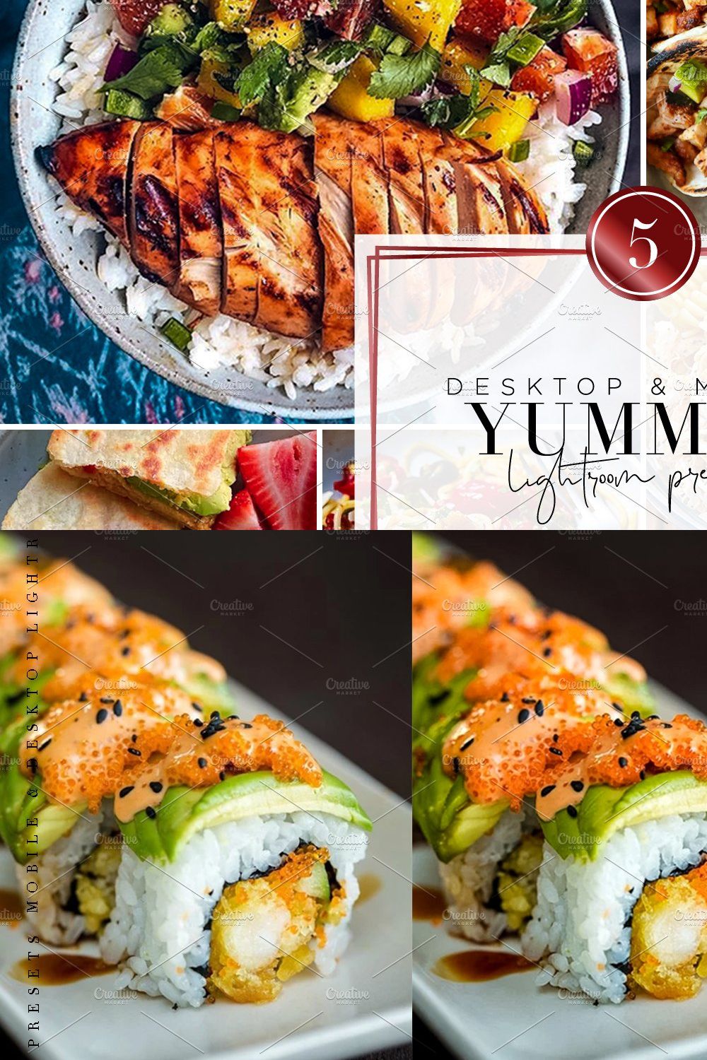 YUMMY VOL.1 - Lightroom Presets pinterest preview image.