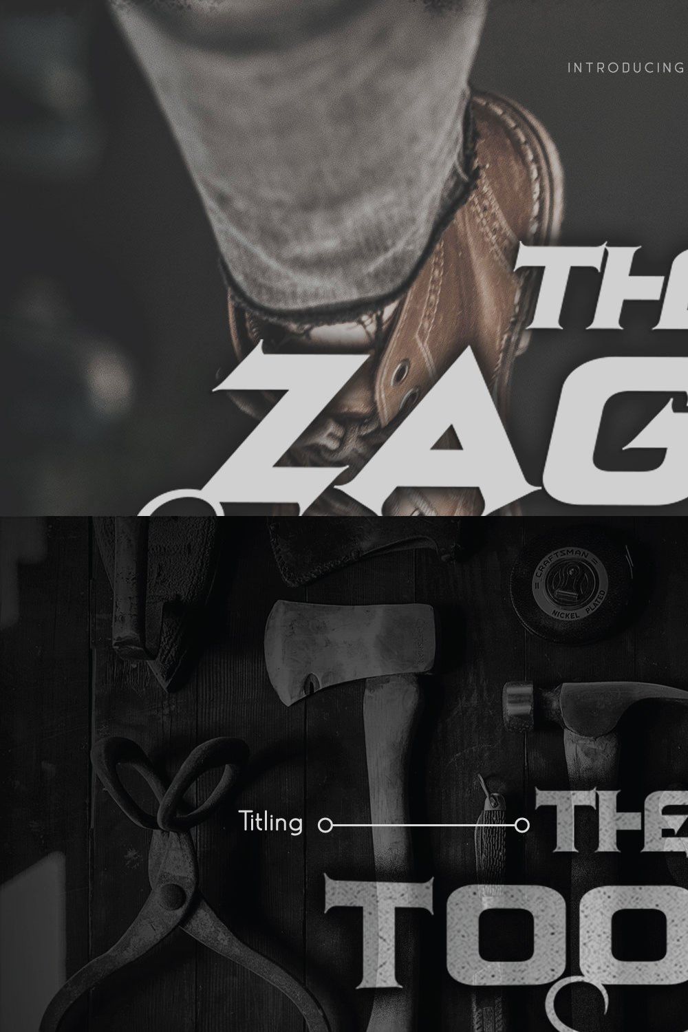 Zagga Decorative Typeface pinterest preview image.