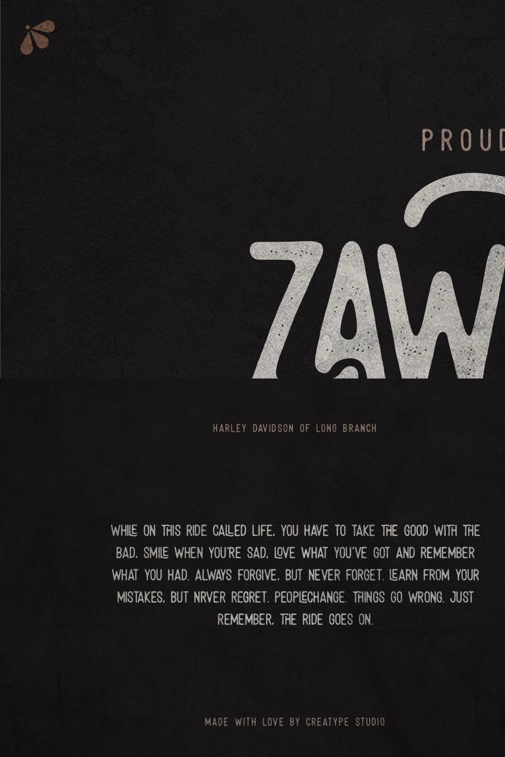 Zawturee Vintage Business Font pinterest preview image.