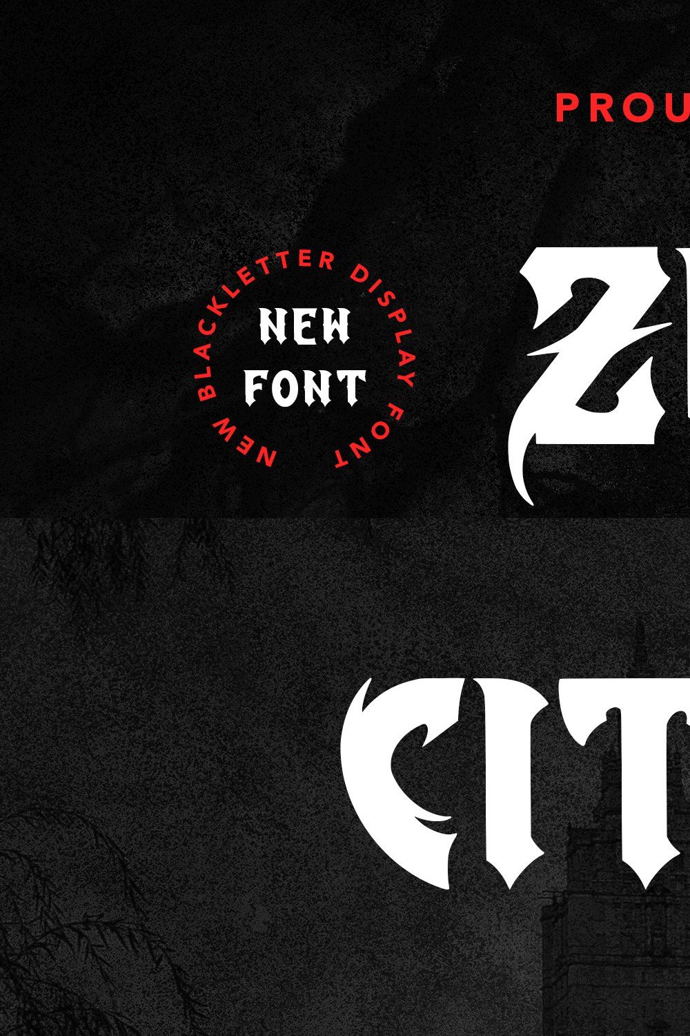 Zero Mistake - Cool Blackletter Font pinterest preview image.