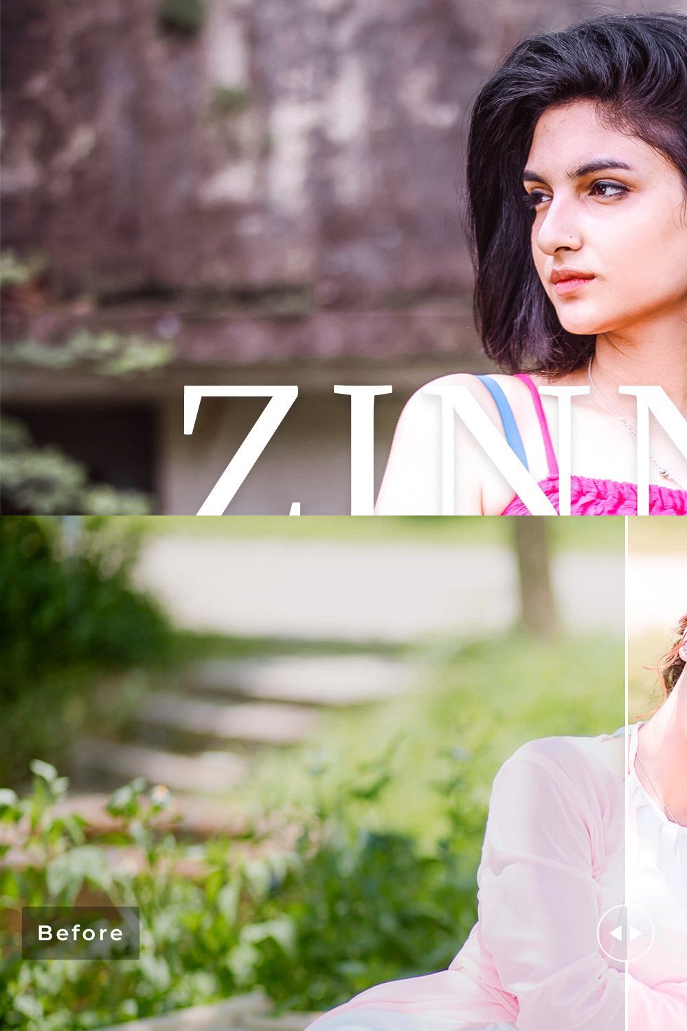 Zinnia Pro Lightroom Presets pinterest preview image.