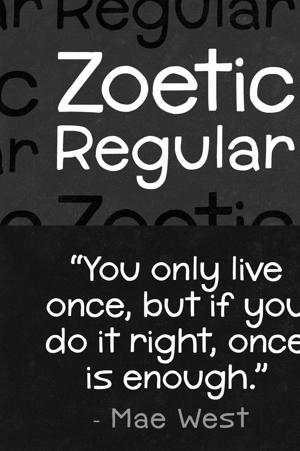 Zoetic Regular pinterest preview image.