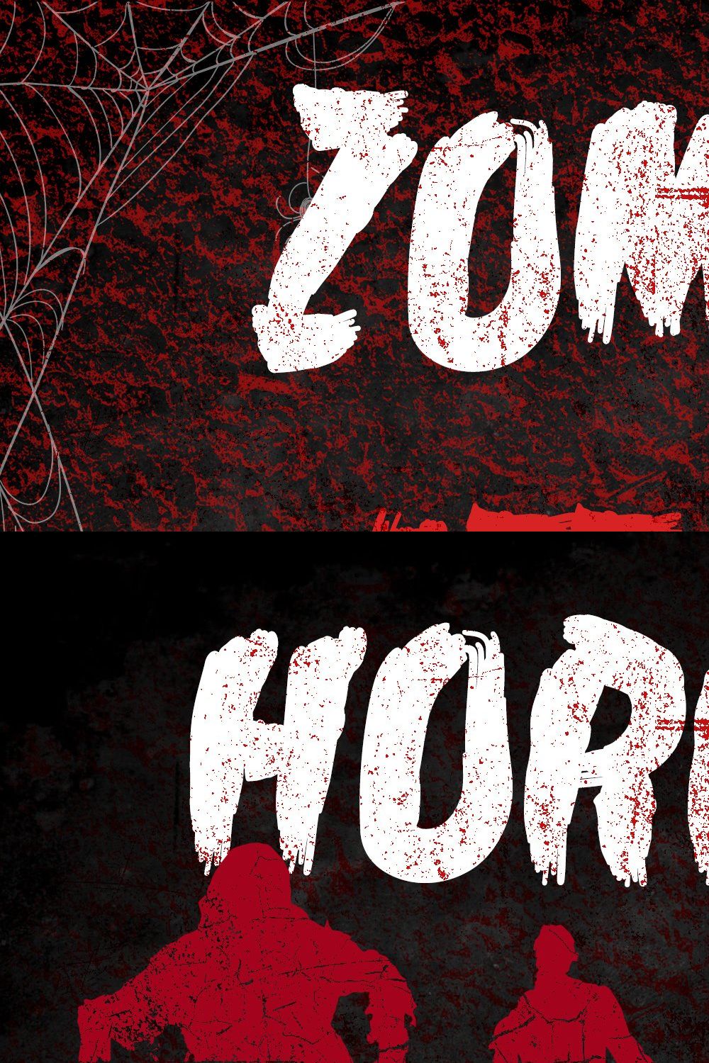 Zombie Attack Halloween Font pinterest preview image.