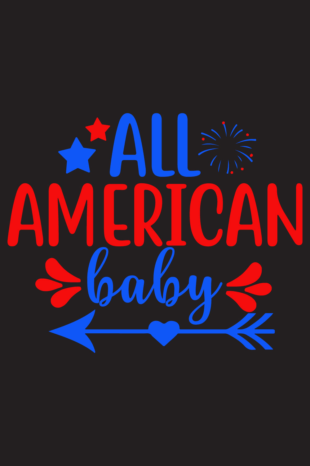 All American Baby SVG Cut File pinterest preview image.
