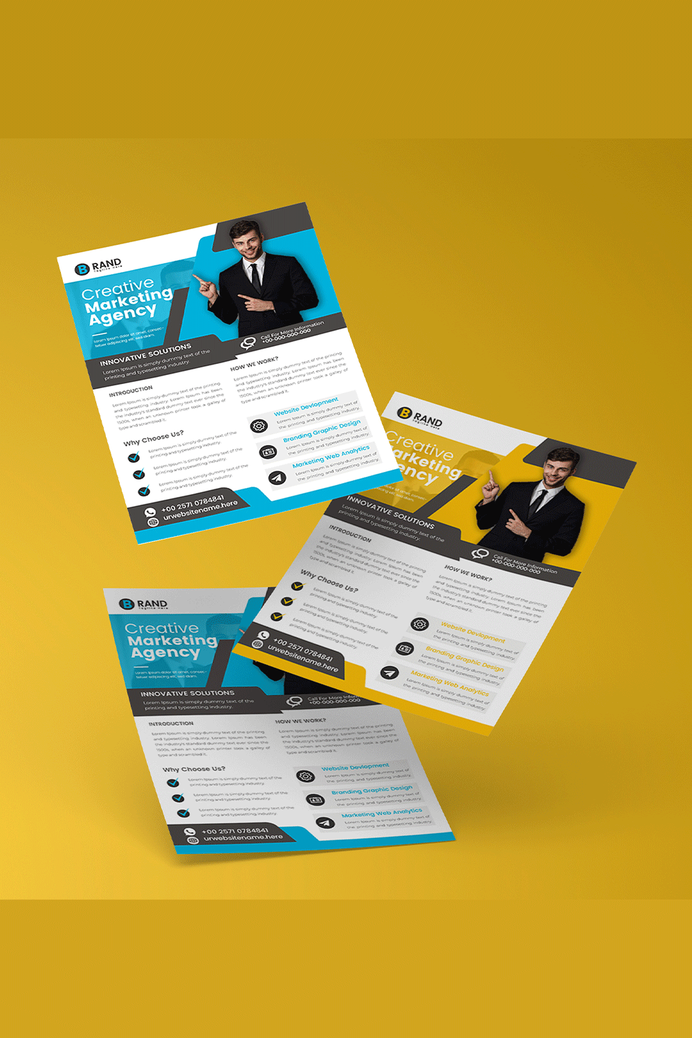 Business Flyer Design pinterest preview image.