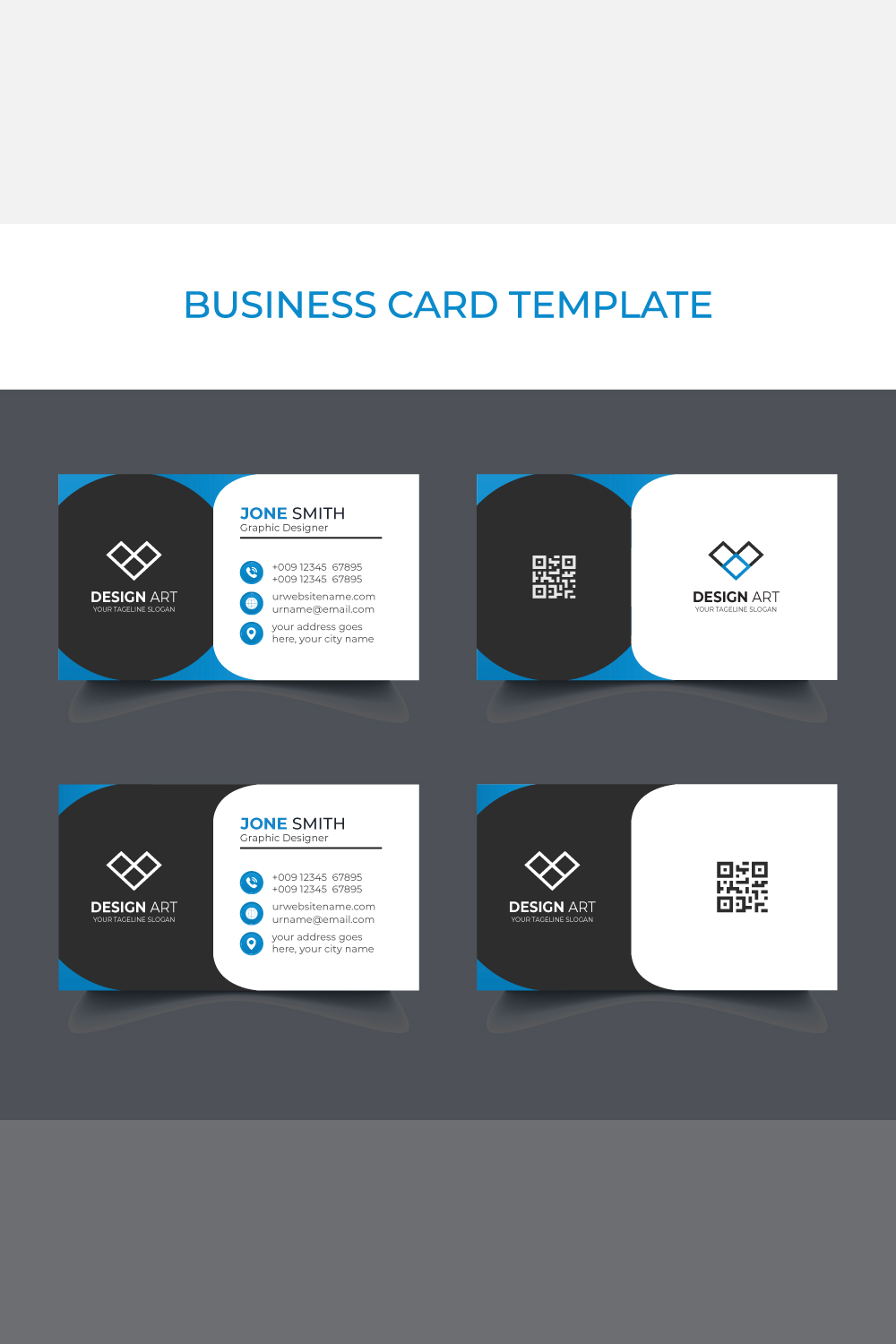 luxury business card template pinterest preview image.