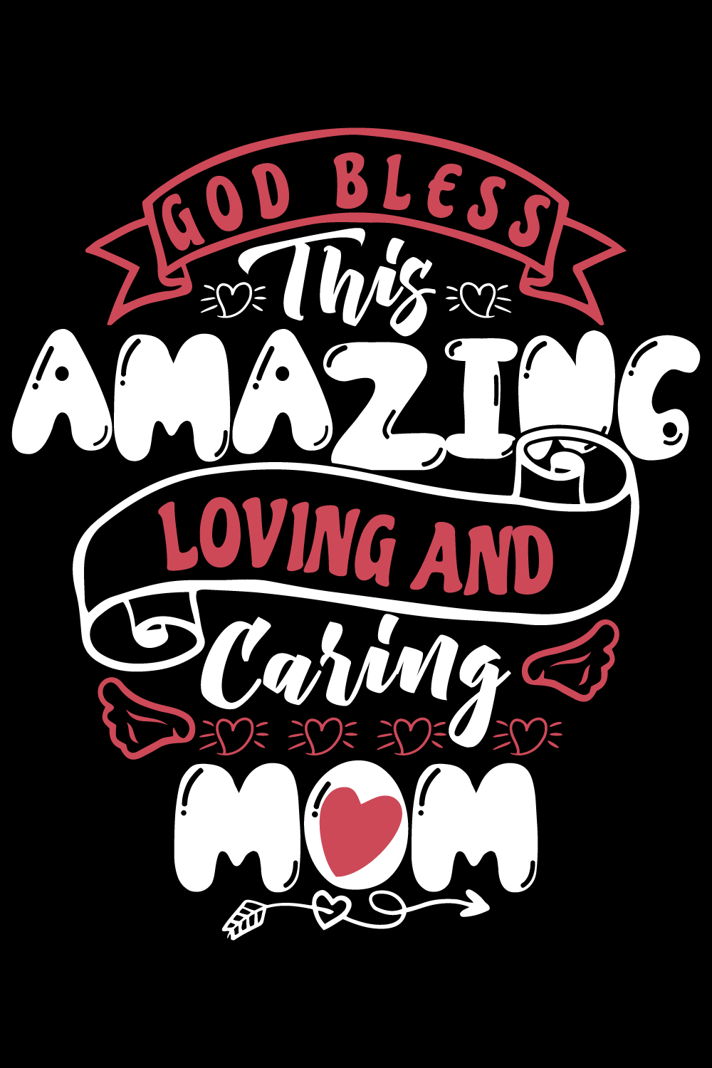 Loving and Caring mom t shirt pinterest preview image.