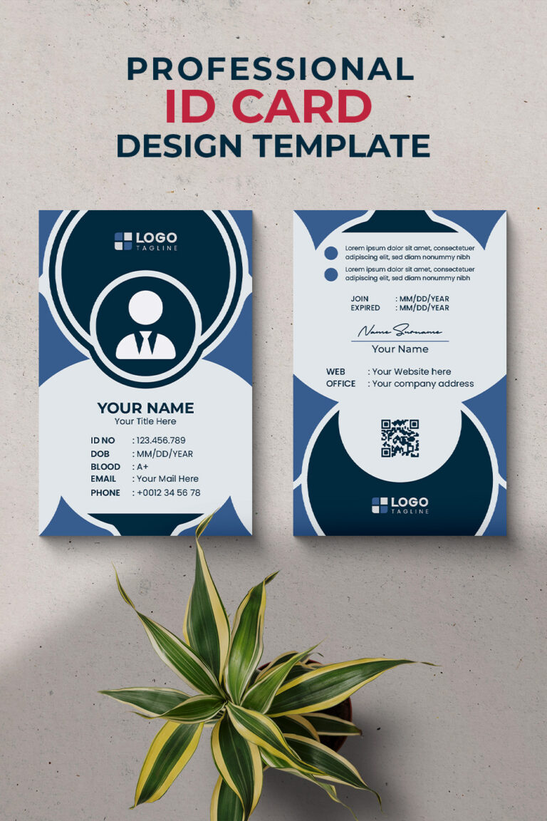 Modern Professional Unique Id Card Template Design - MasterBundles