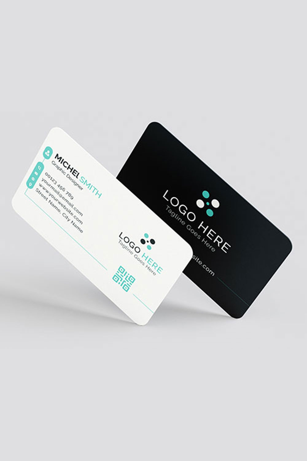 Business Card Template pinterest preview image.