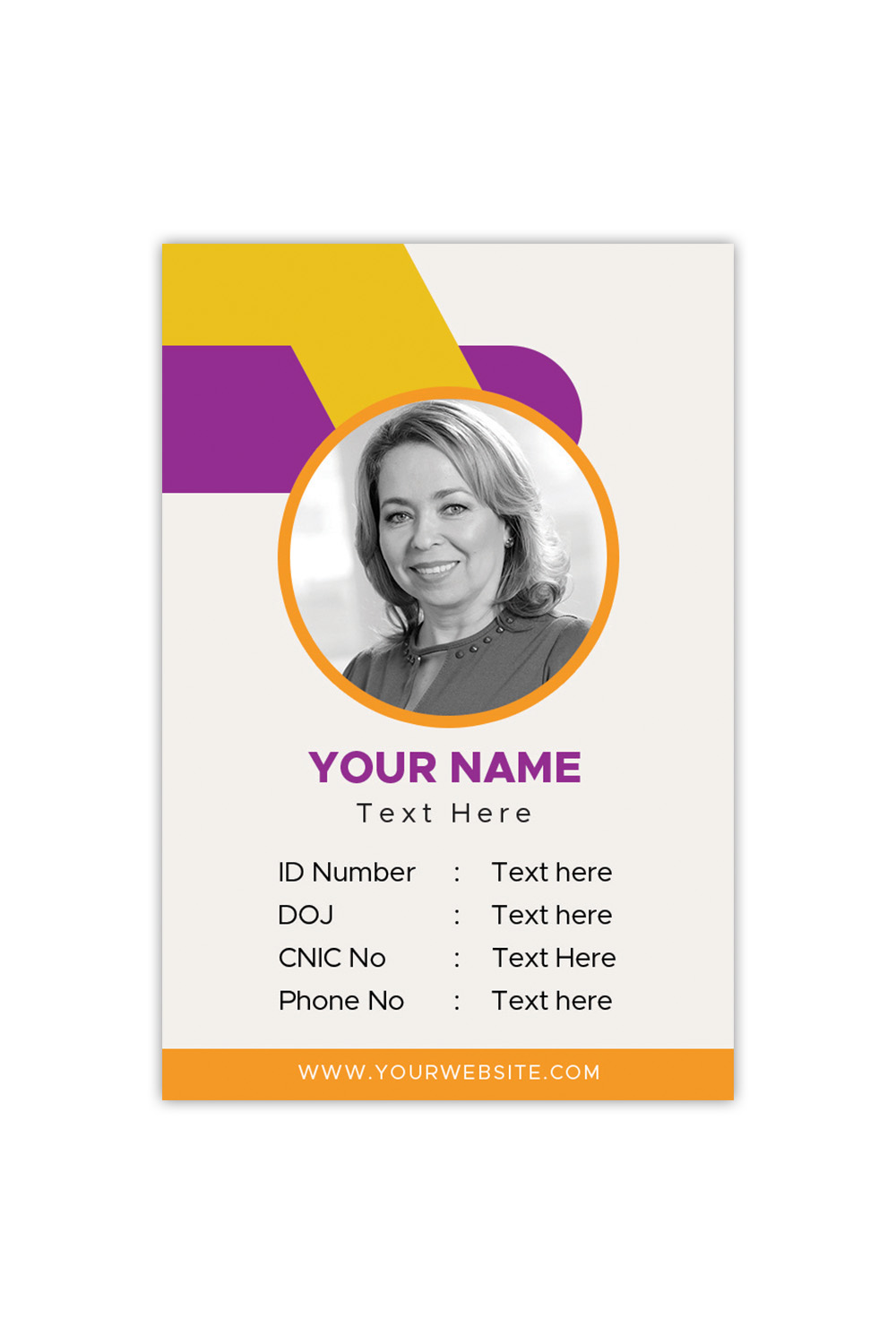identity card or office card template pinterest preview image.