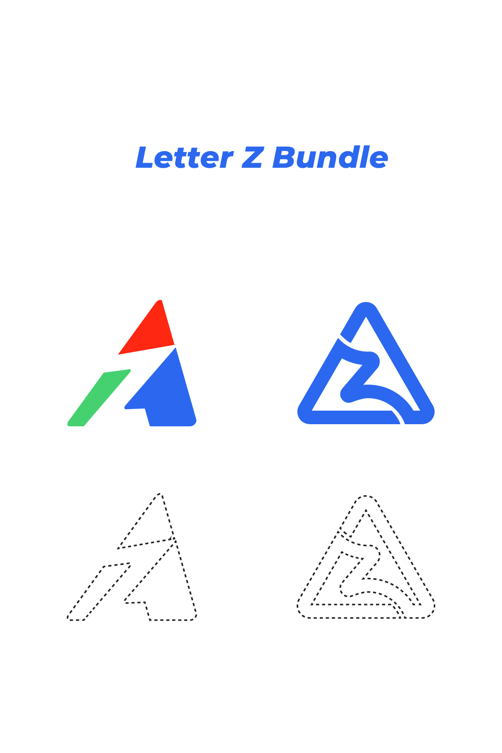 Best Z Logo Set With Multi Color pinterest preview image.