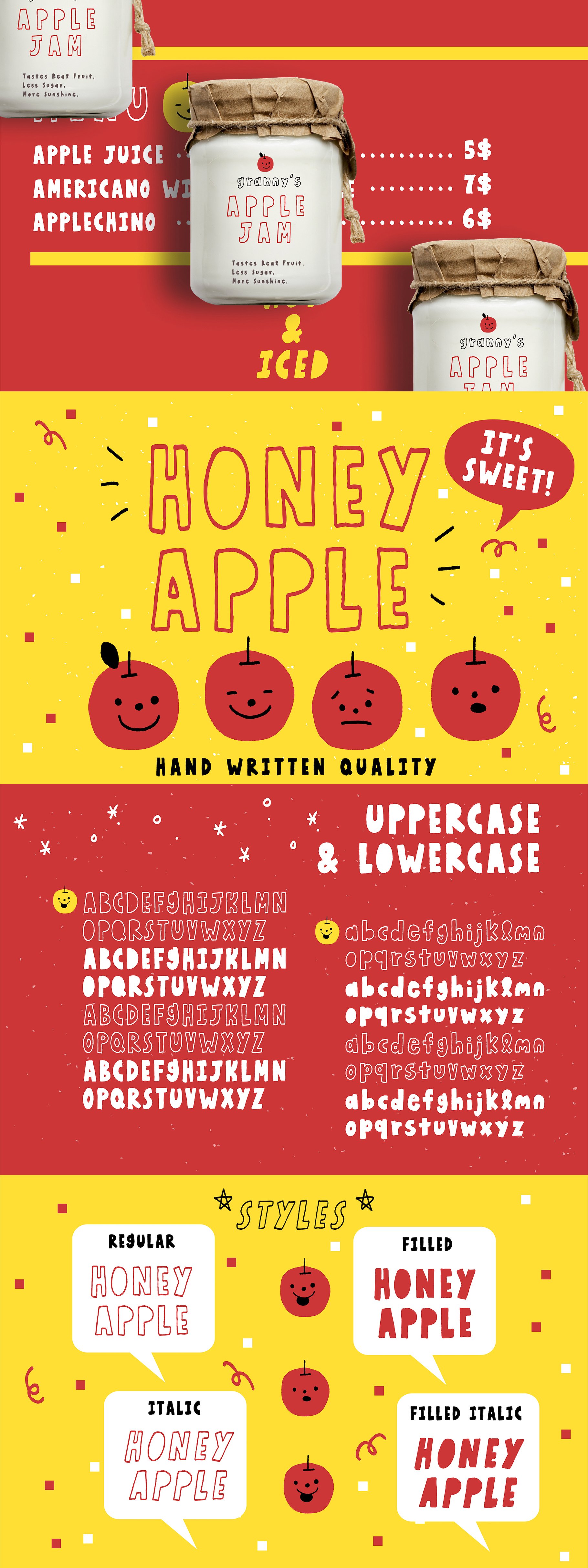 Honey Apple - Juicy Typeface preview image.