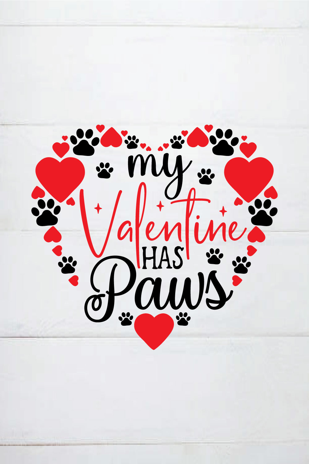 my valentine has paws shirt pinterest preview image.