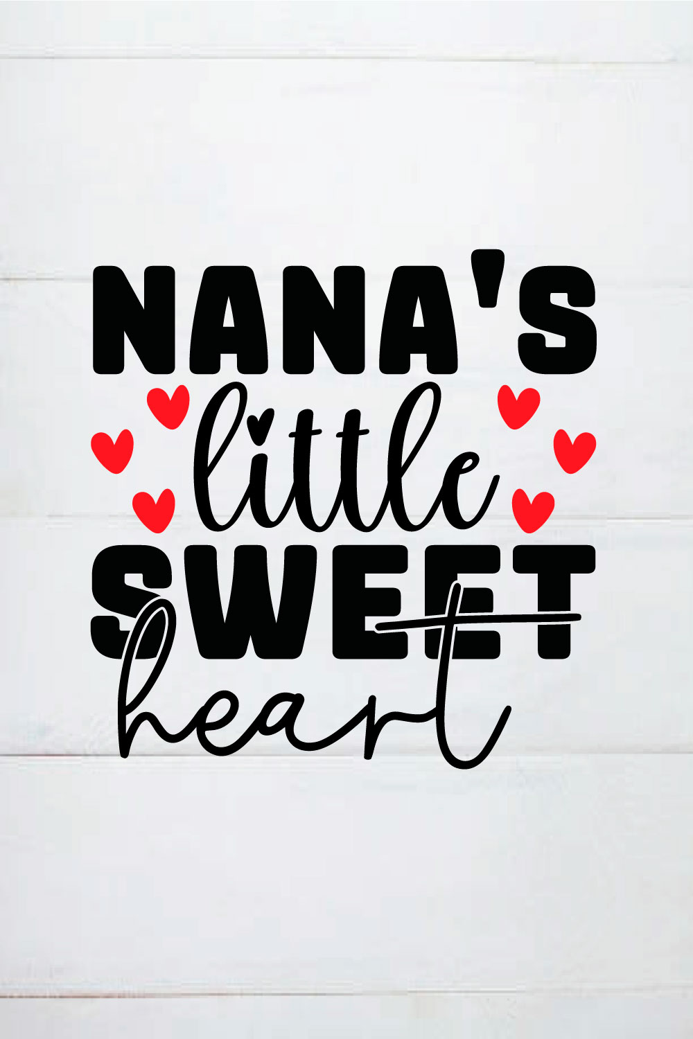 nana\'s little sweetheart shirt pinterest preview image.