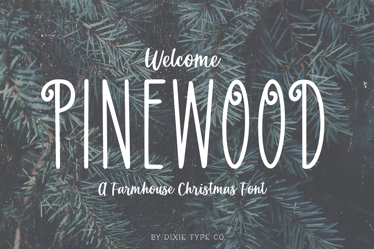 PINEWOOD Farmhouse Christmas Font cover image.