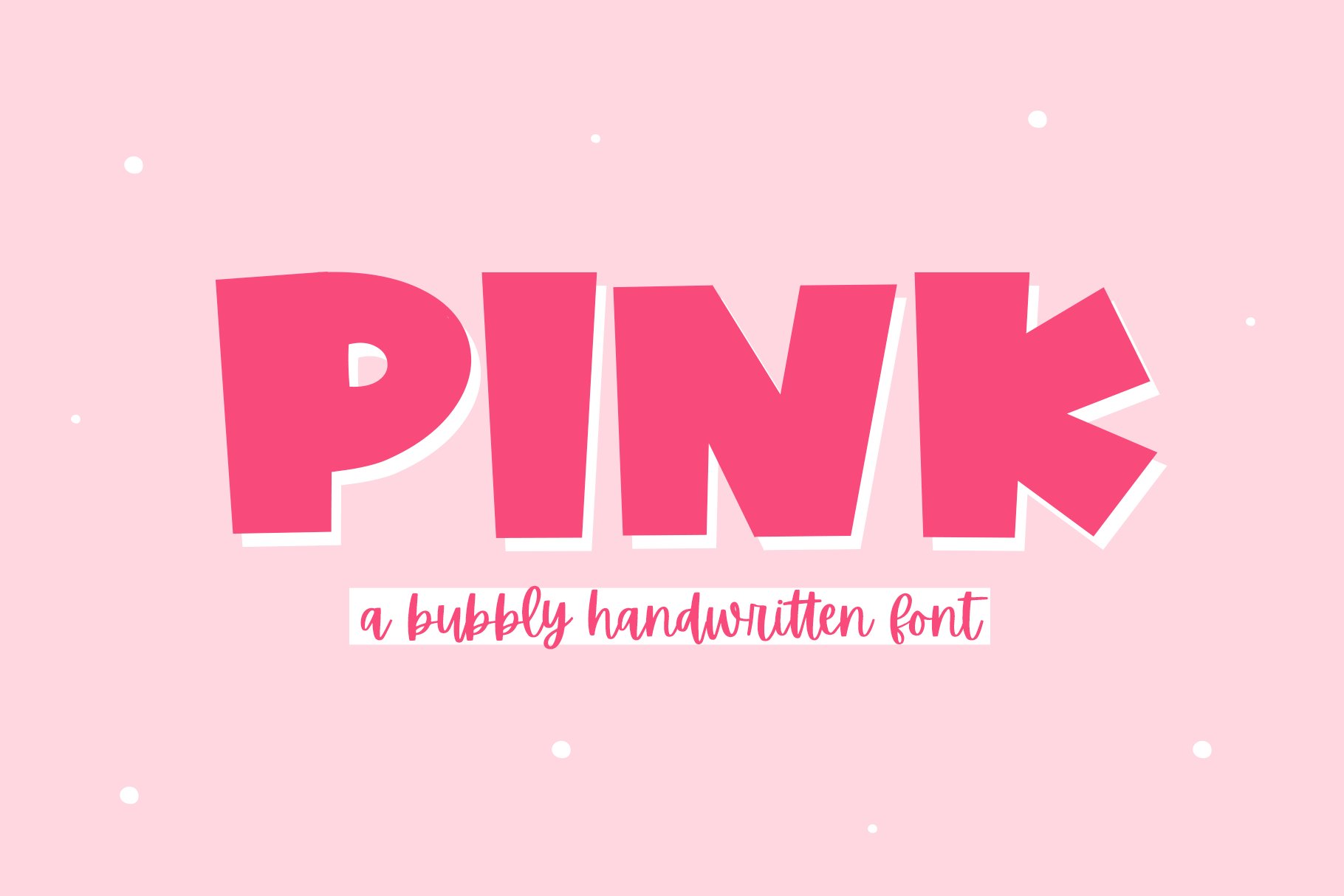 Pink - A Bold Handwritten Font cover image.