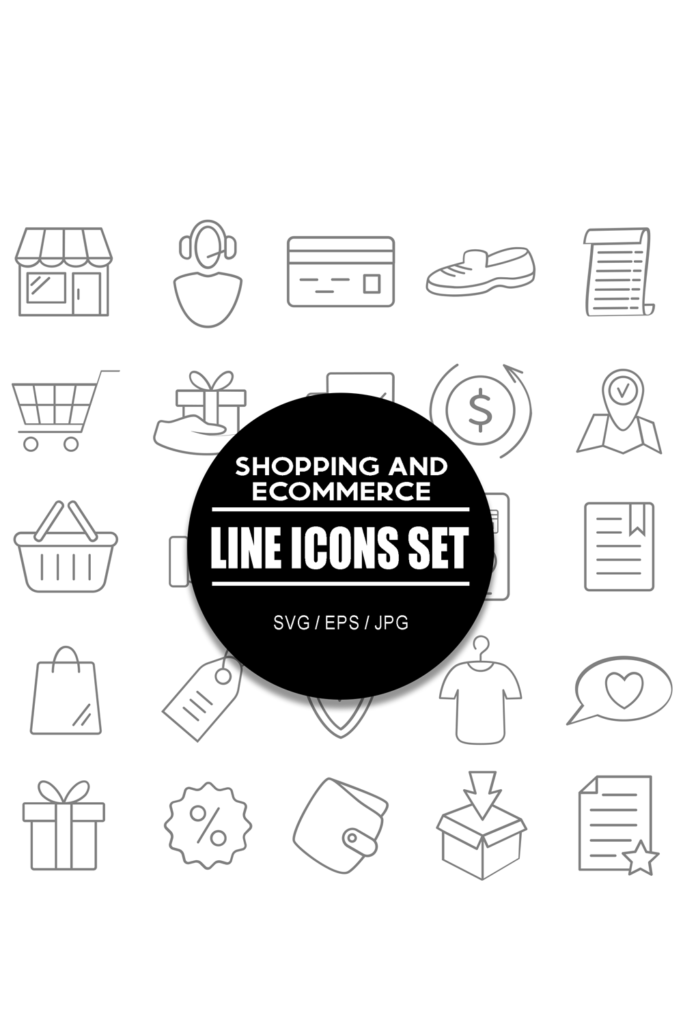 Shopping and Ecommerce Line Icon Set - MasterBundles