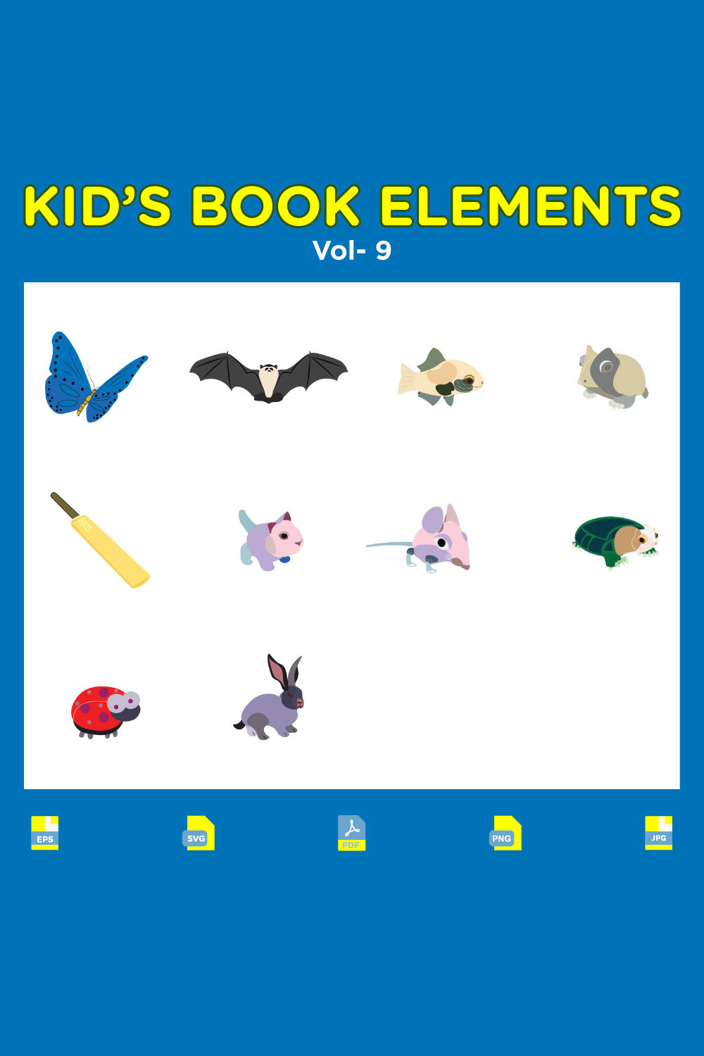 Kids Book Elements Vol-9 pinterest preview image.