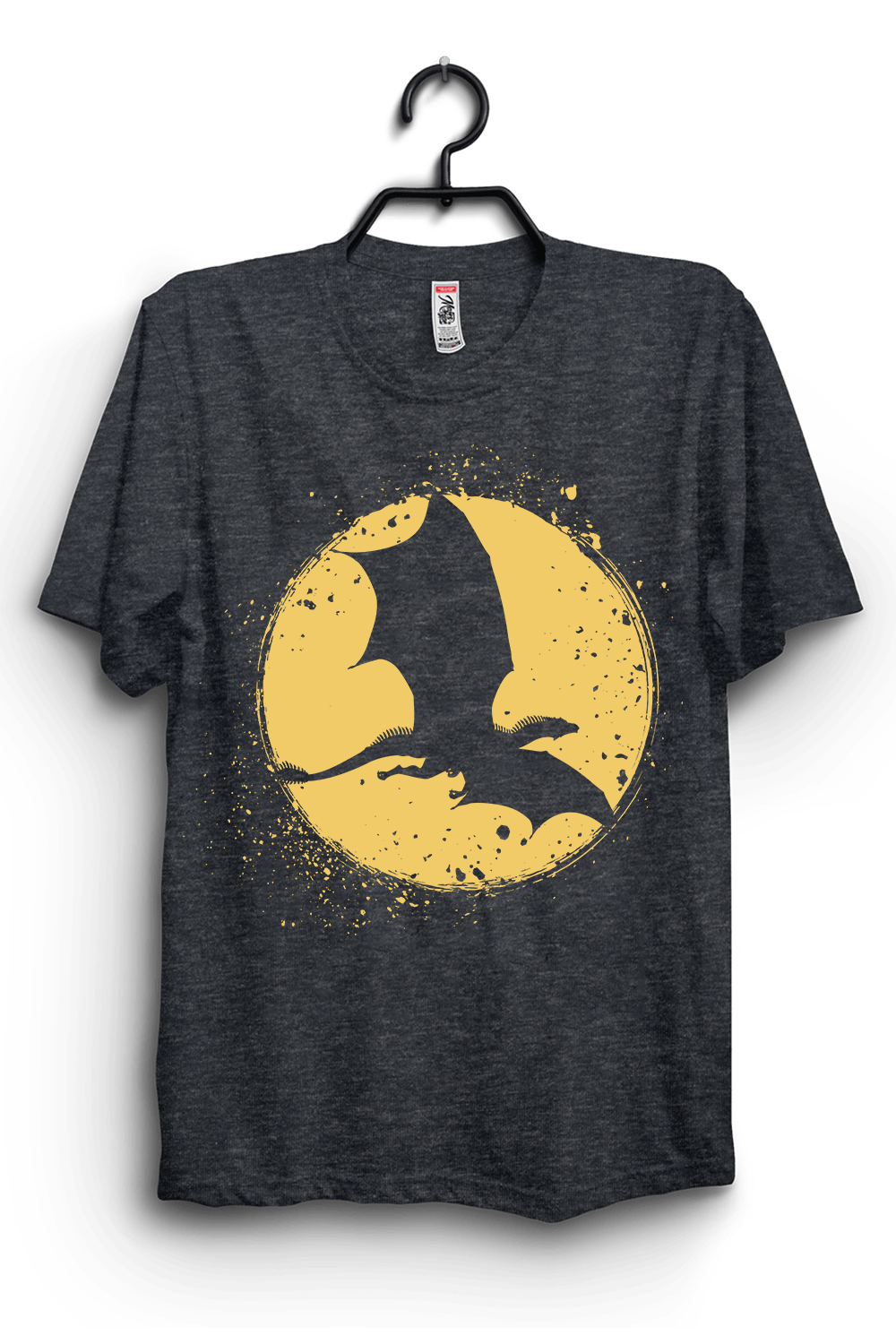 Flying Dinosaur Illustration SVG t-shirt Design pinterest preview image.