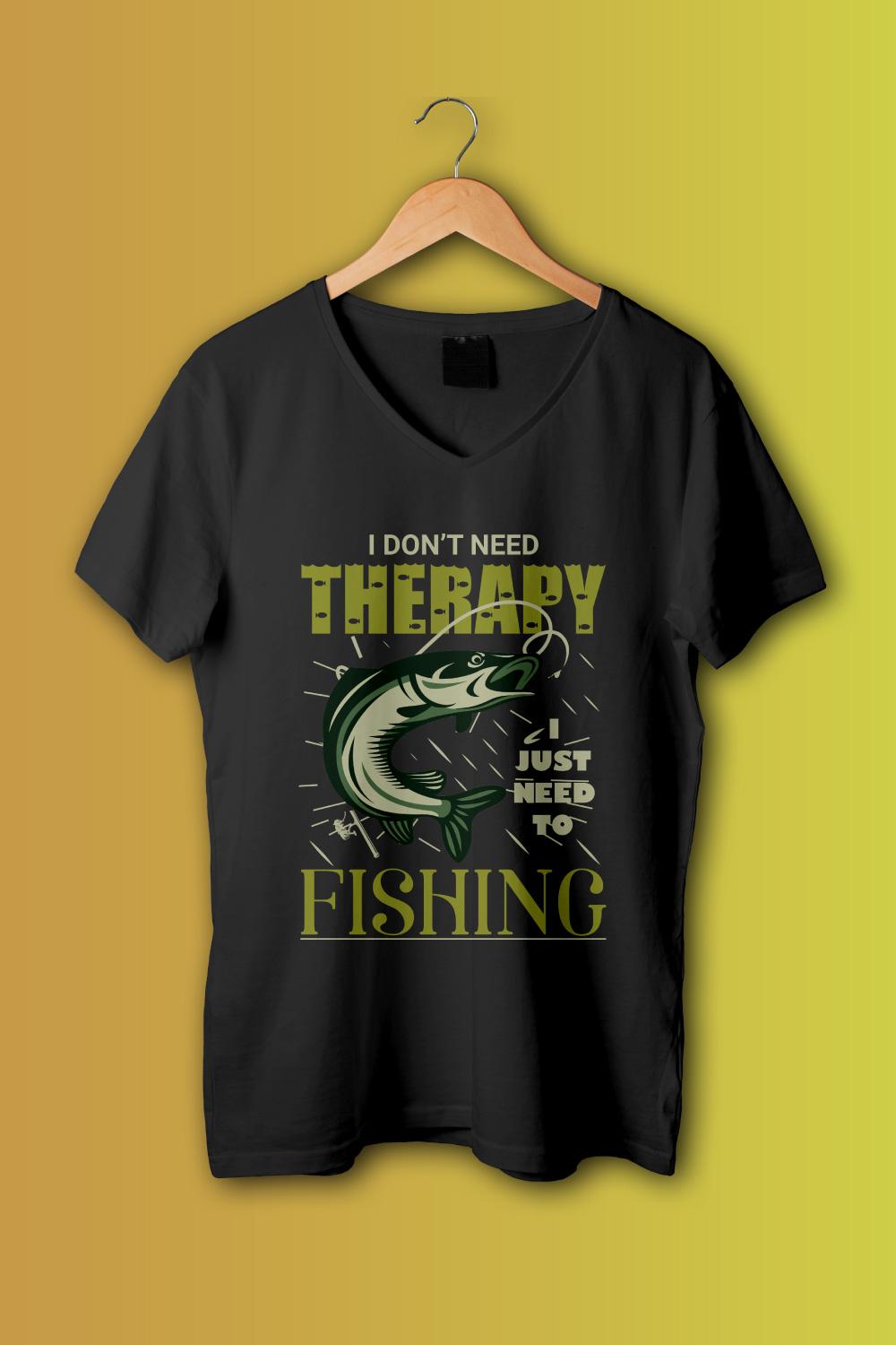 Fishing t-shirt design pinterest preview image.