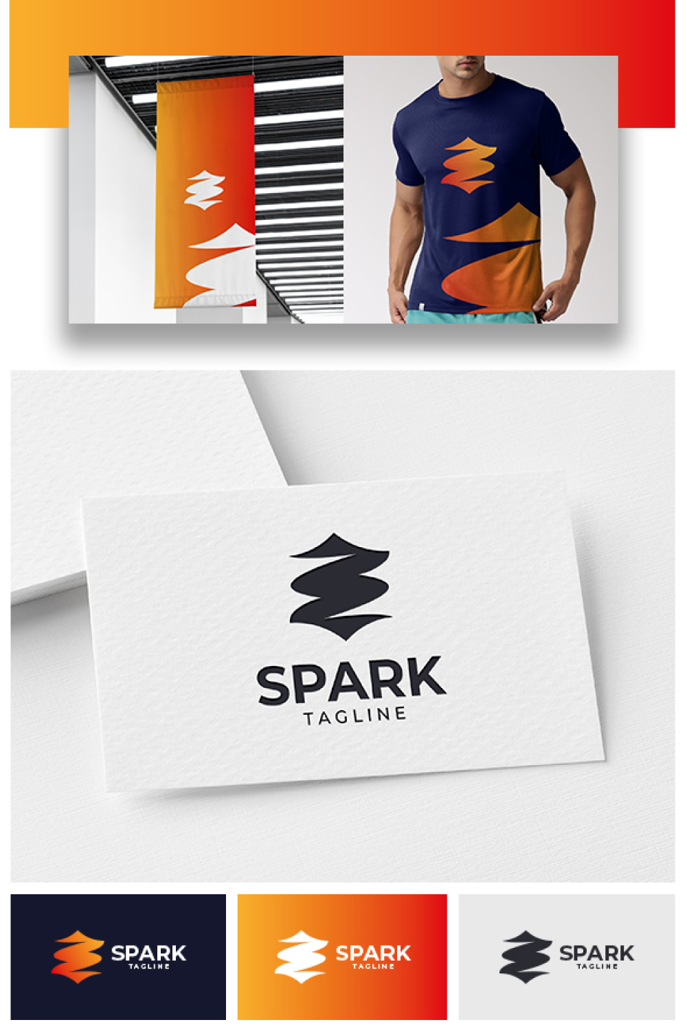 Spark S Letter Logo pinterest preview image.
