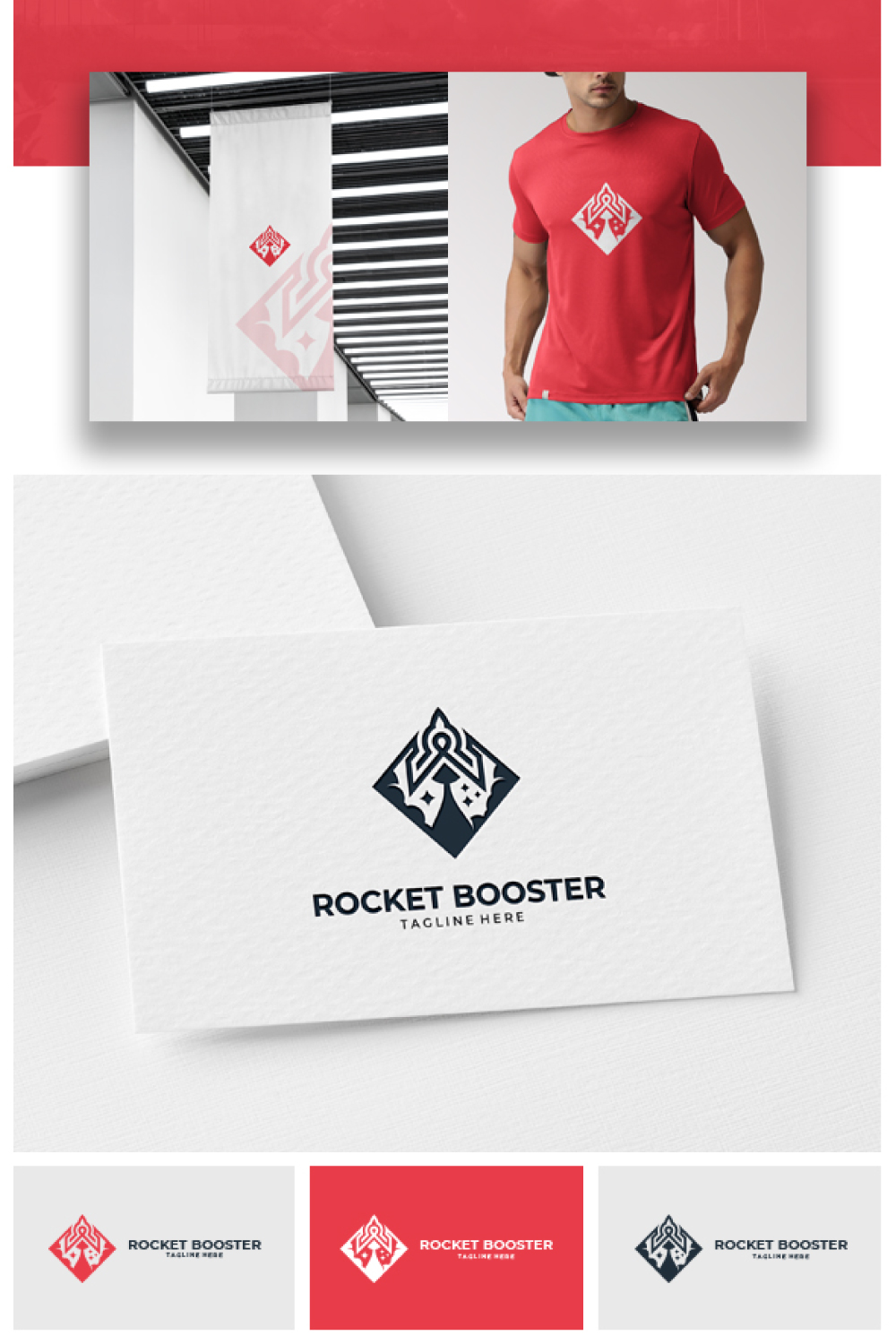 Rocket Logo pinterest preview image.