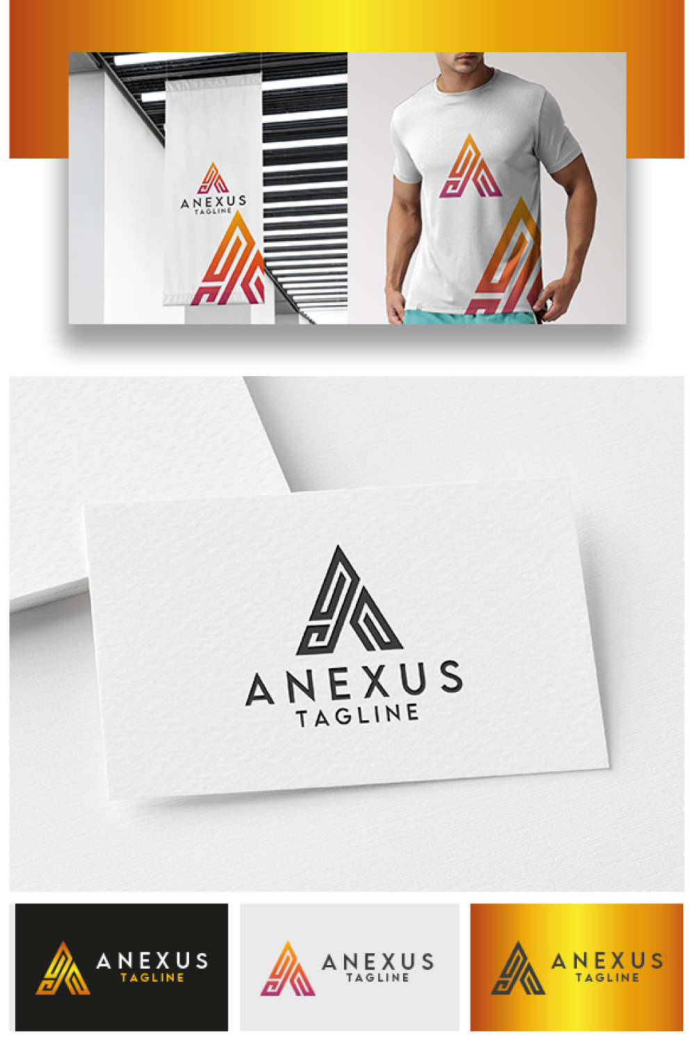Anexus A Letter Logo pinterest preview image.