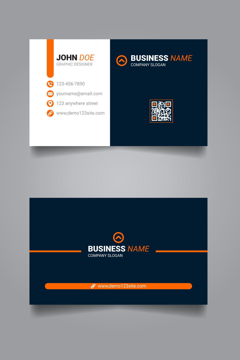 Creative modern clean business card template design pinterest preview image.