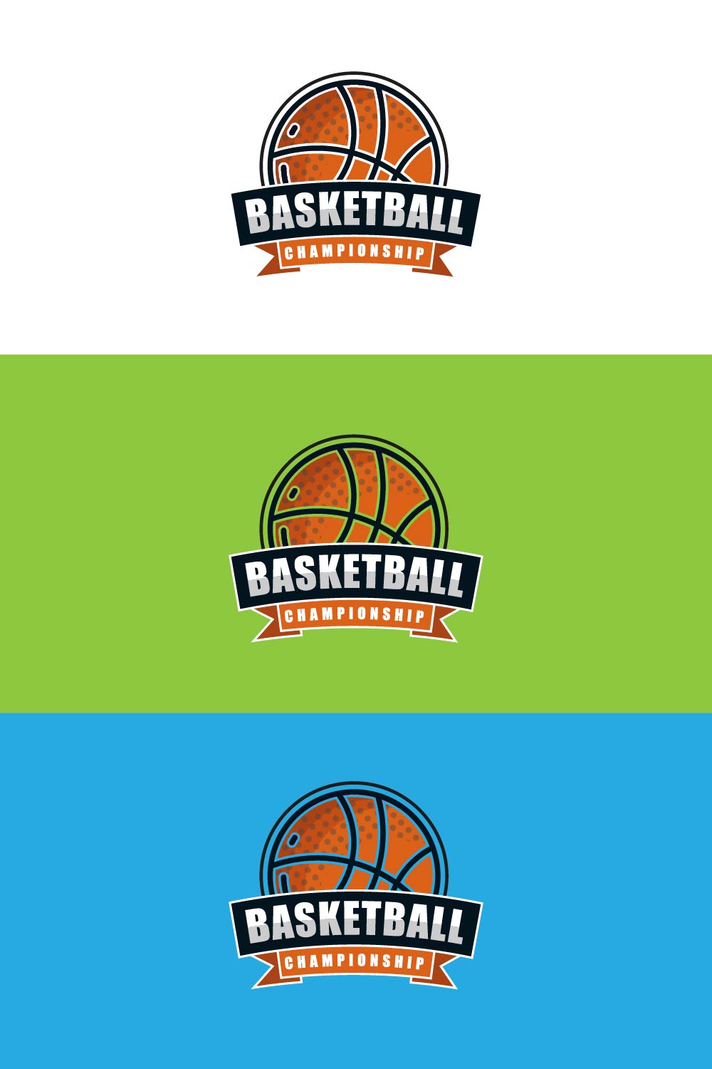 Basketball Logo Design Vector Image pinterest preview image.