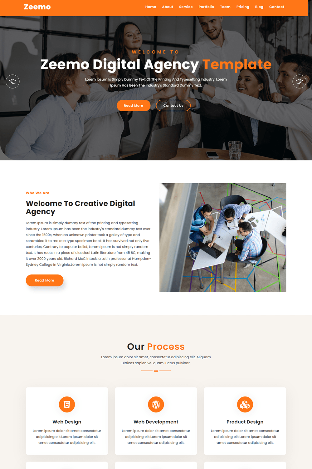 Digital Agency Business Website Theme pinterest preview image.