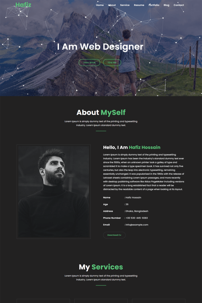 Personal Website Portfolio HTML Template - MasterBundles