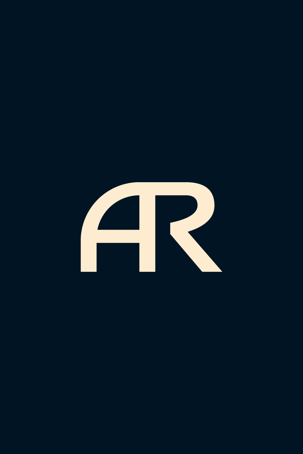AR letter logo design pinterest preview image.