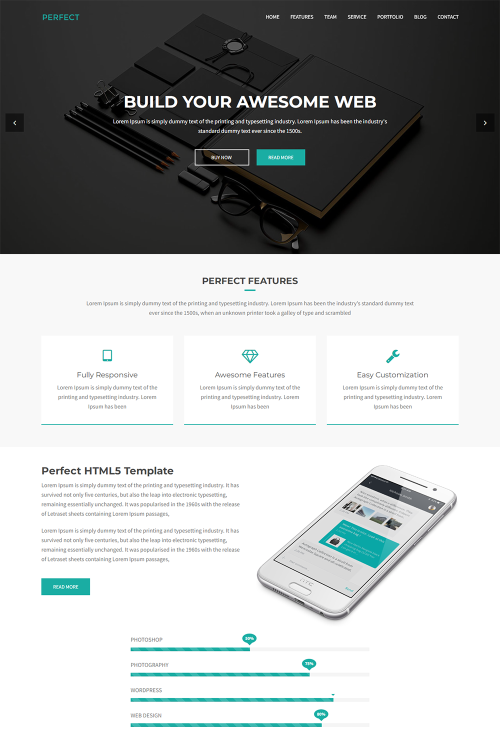 Corporate Business Website HTML Template pinterest preview image.