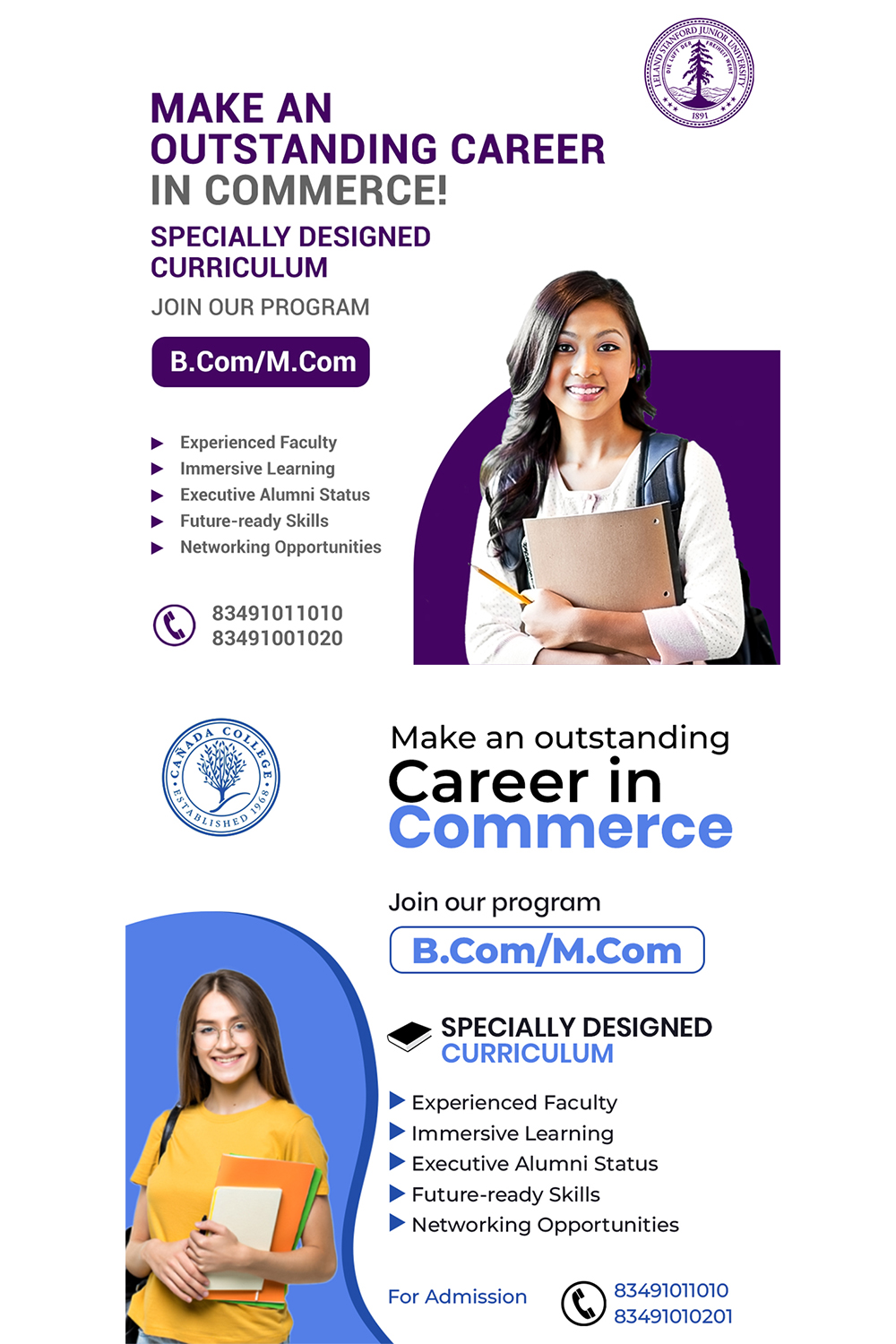 Professional College Flyer poster design pinterest preview image.