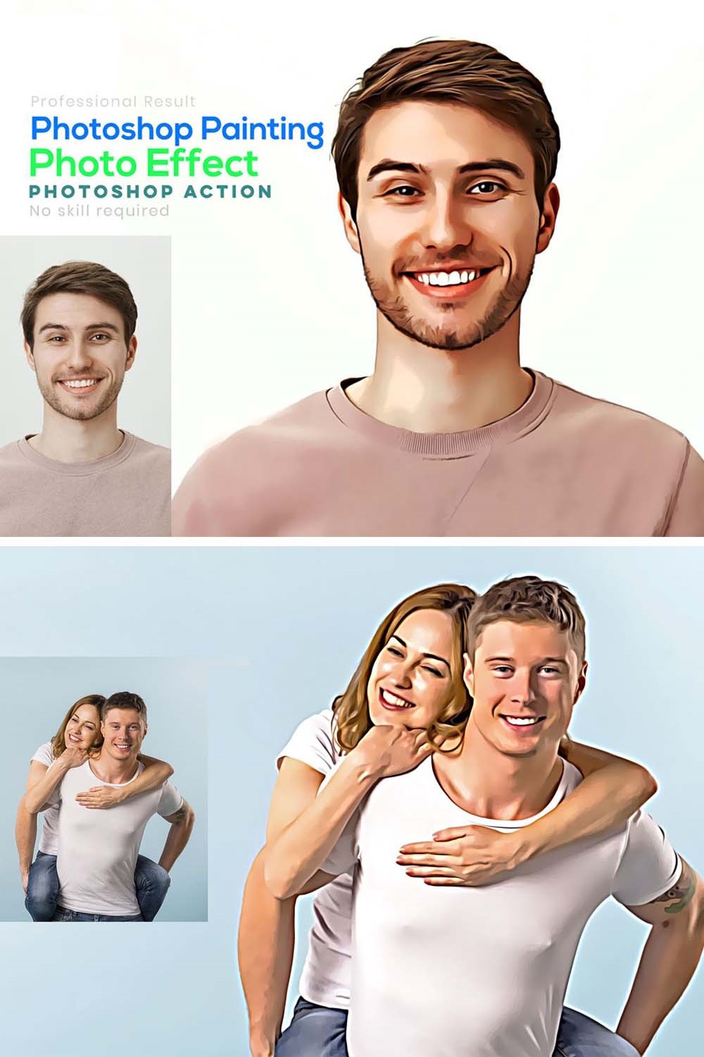 Photoshop Painting Effect pinterest preview image.