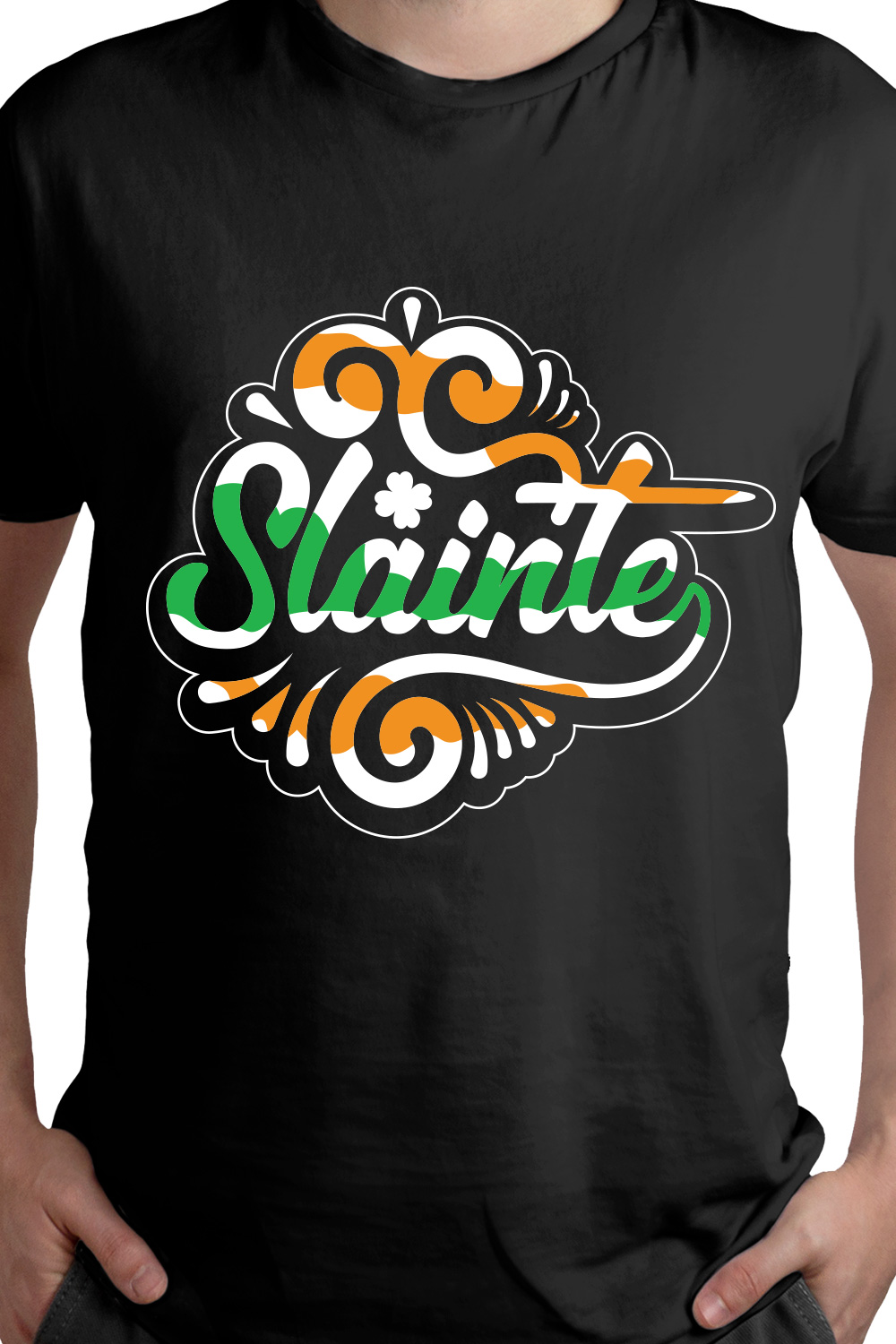 Slainte St Patrick's day t-shirt design pinterest preview image.