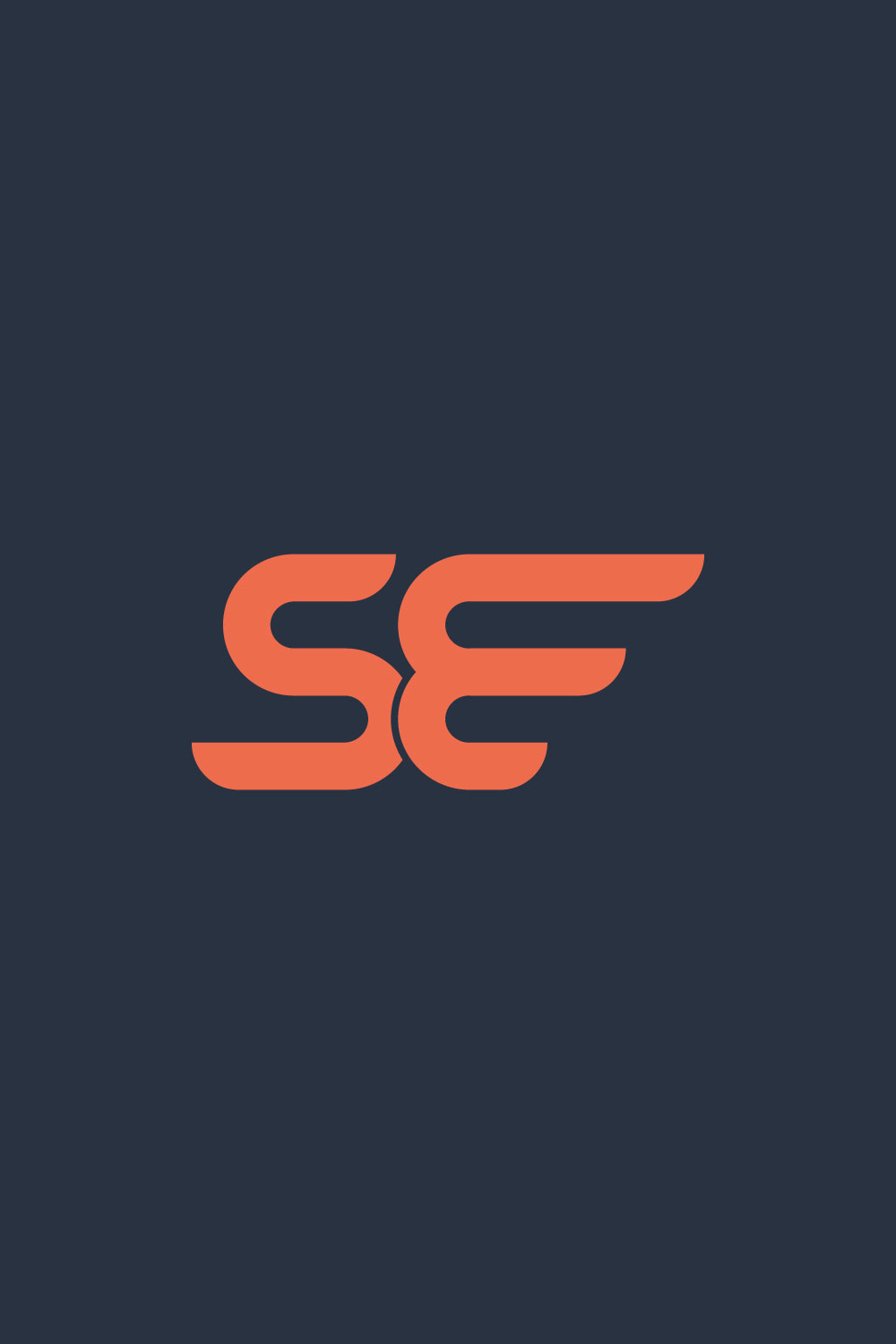 SE letter logo design pinterest preview image.